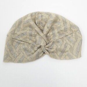 Reifhaus lightweight glam turban/hollywood pin-up headscarf cream silver neutral